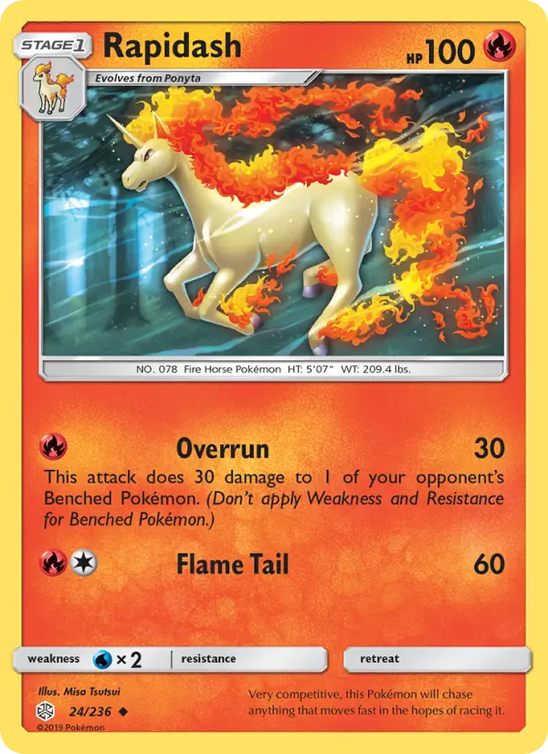 Rapidash 24 Cosmic Eclipse Pokesingles