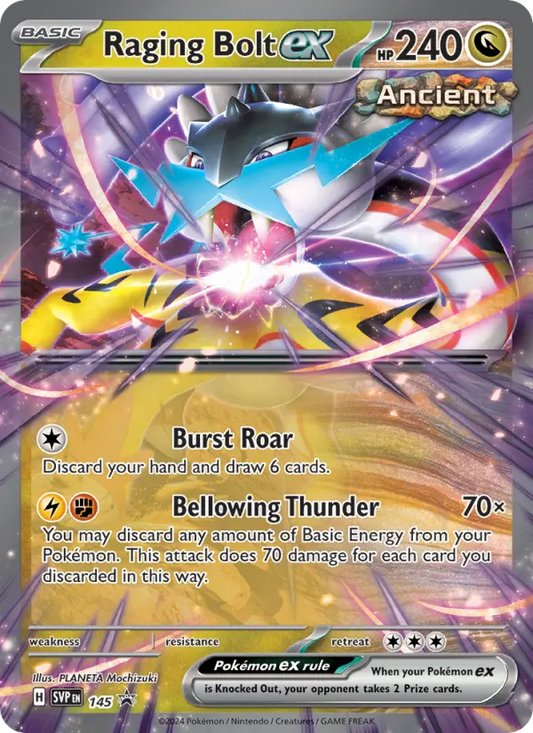Raging Bolt ex 145 SVP Black Star Promos Pokesingles