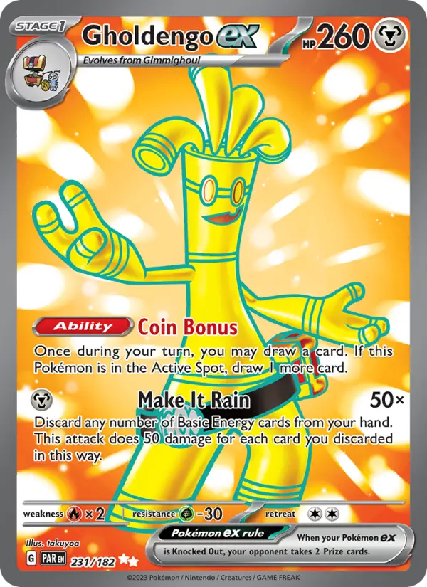 Gholdengo ex 231 Paradox Rift Pokesingles