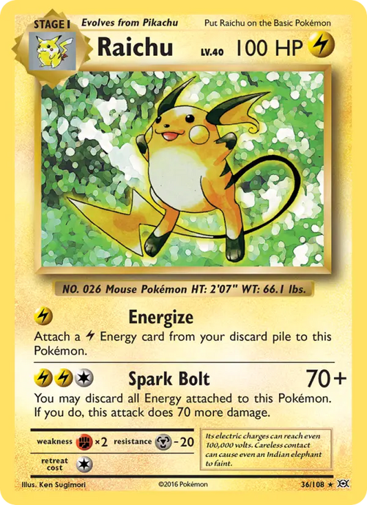 Raichu 36 Evolutions Pokesingles