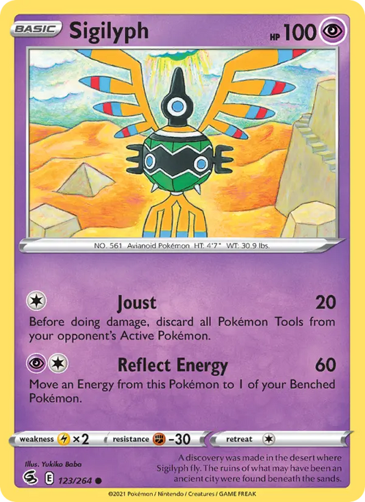 Sigilyph 123 Fusion Strike Pokesingles