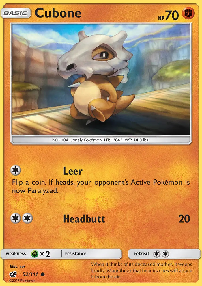 Cubone 52 Crimson Invasion Pokesingles