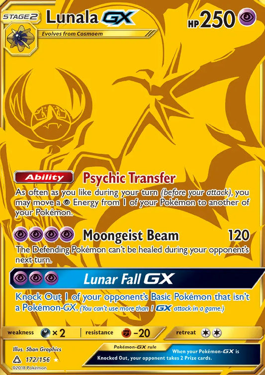 Lunala GX 172 Ultra Prism Pokesingles