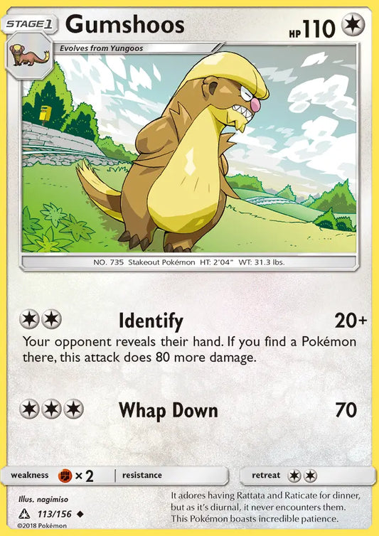 Gumshoos 113 Ultra Prism Pokesingles