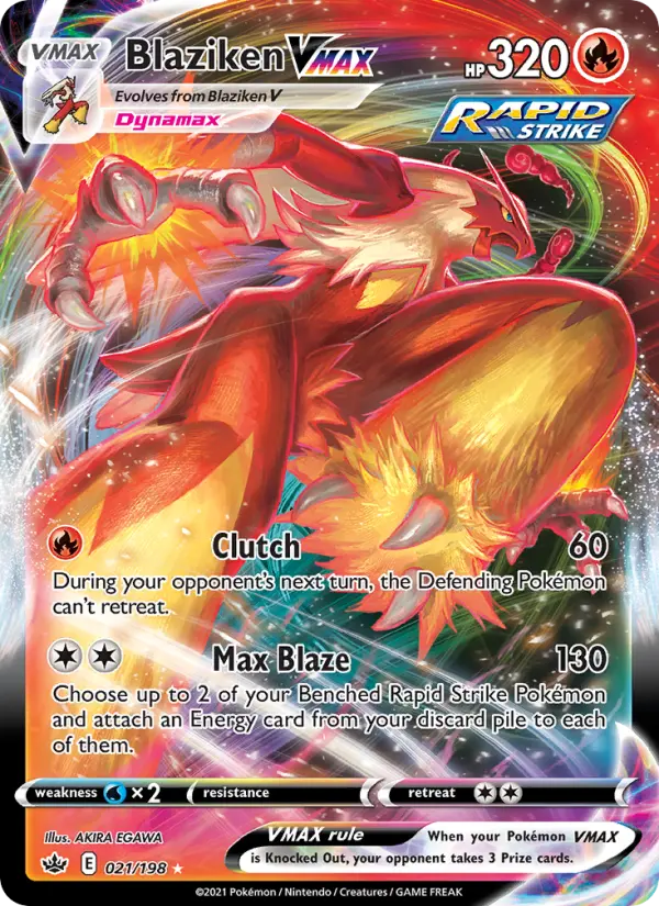 Blaziken VMAX 21 Chilling Reign Pokesingles