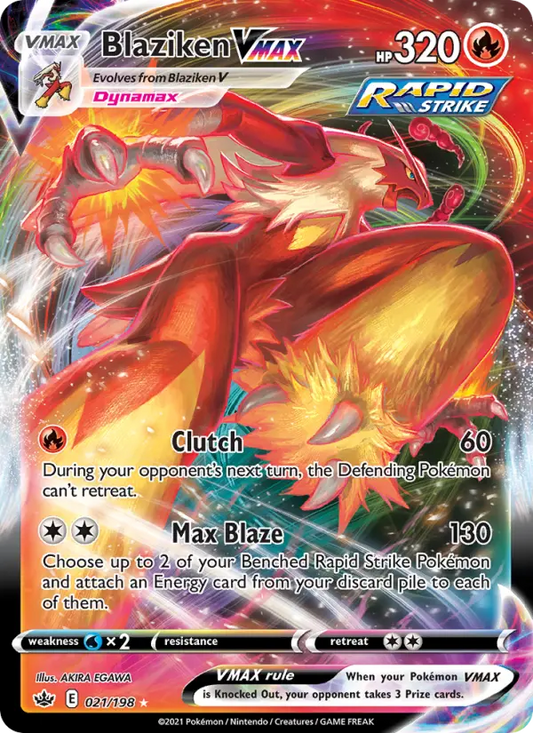 Blaziken VMAX 21 Chilling Reign Pokesingles