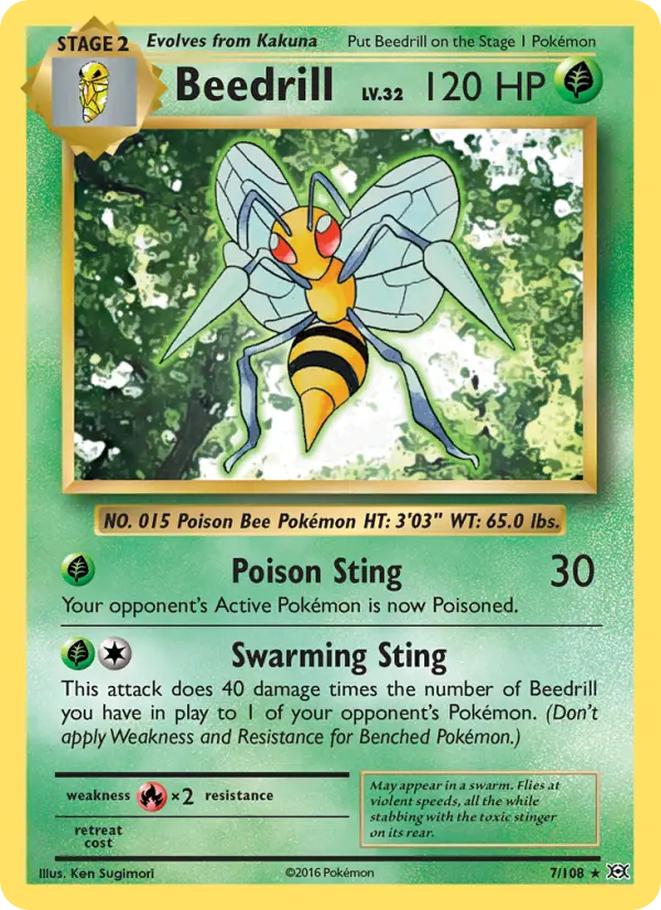 Beedrill 7 Evolutions Pokesingles