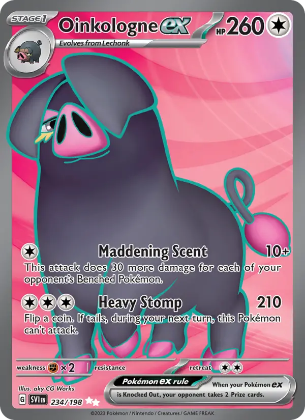 Oinkologne ex 234 Scarlet & Violet Pokesingles