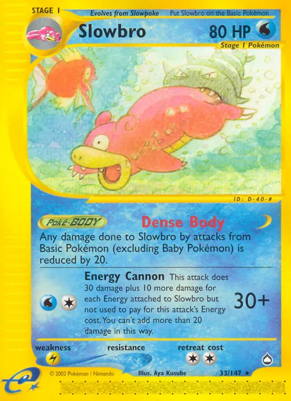 Slowbro 33 Aquapolis Pokesingles