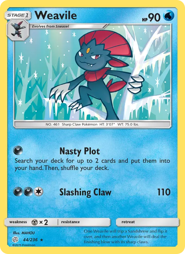 Weavile 44 Cosmic Eclipse Pokesingles