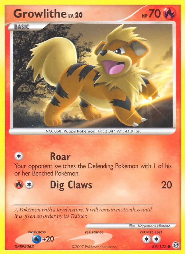 Growlithe 89 Secret Wonders Pokesingles