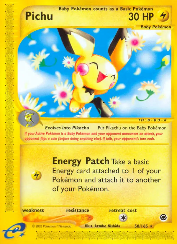Pichu 58 Expedition Base Set Pokesingles