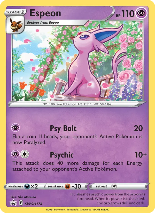 Espeon SWSH174 SWSH Black Star Promos Pokesingles