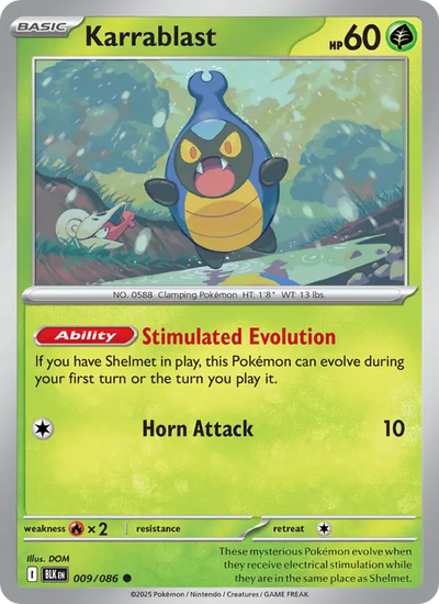 Karrablast 9 Black Bolt Pokesingles