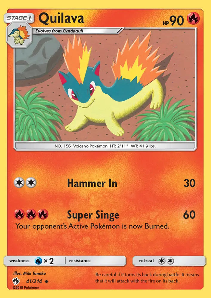 Quilava 41 Lost Thunder Pokesingles