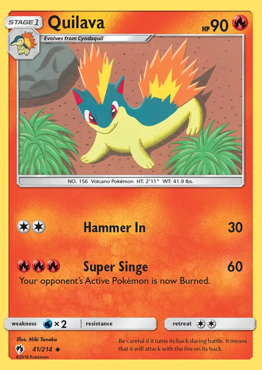 Quilava 41 Lost Thunder Pokesingles