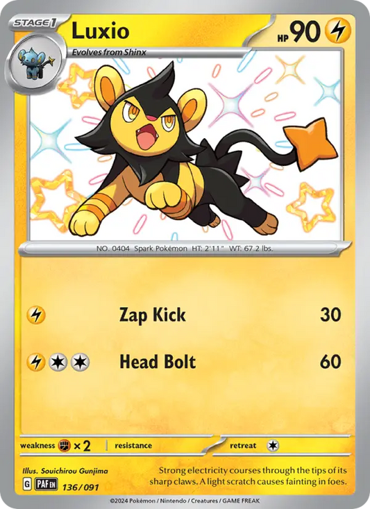 Luxio 136 Paldean Fates Pokesingles