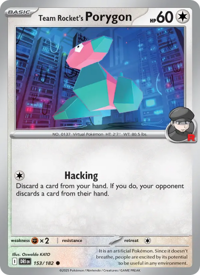 Team Rocket's Porygon 153 Destined Rivals Pokesingles