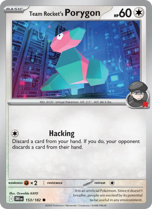 Team Rocket's Porygon 153 Destined Rivals Pokesingles