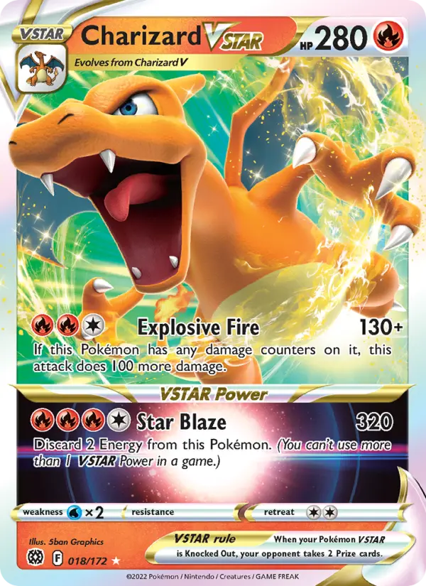 Charizard VSTAR 18 Brilliant Stars Pokesingles