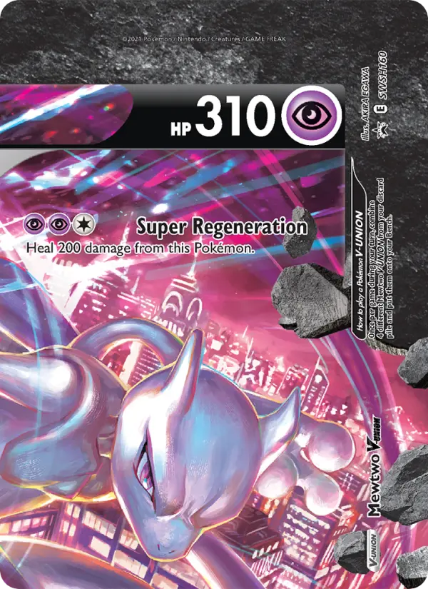 Mewtwo V-UNION SWSH160 SWSH Black Star Promos Pokesingles