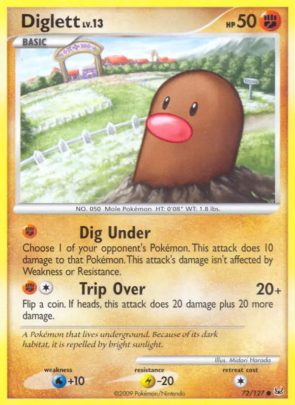 Diglett 72 Platinum Pokesingles