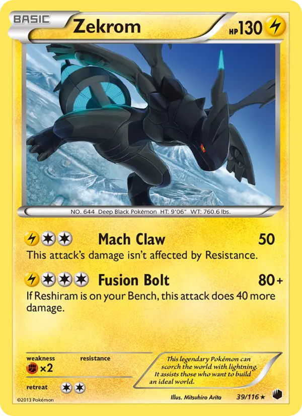 Zekrom 39 Plasma Freeze Pokesingles