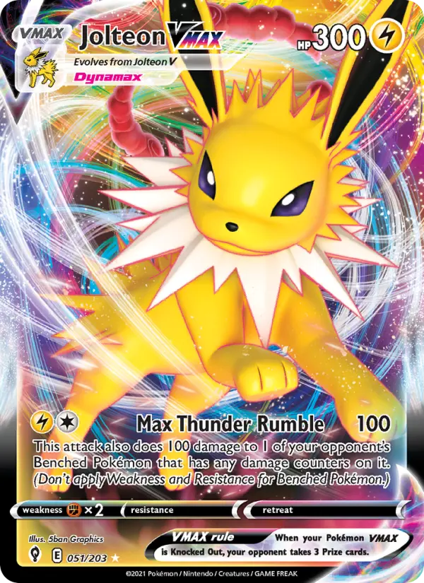 Jolteon VMAX 51 Evolving Skies Pokesingles
