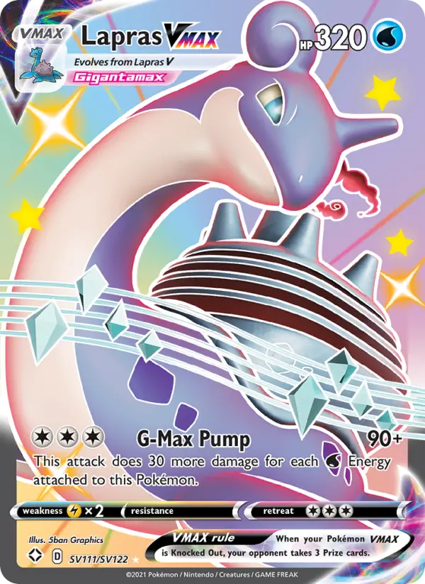 Lapras VMAX SV111 Shining Fates Pokesingles