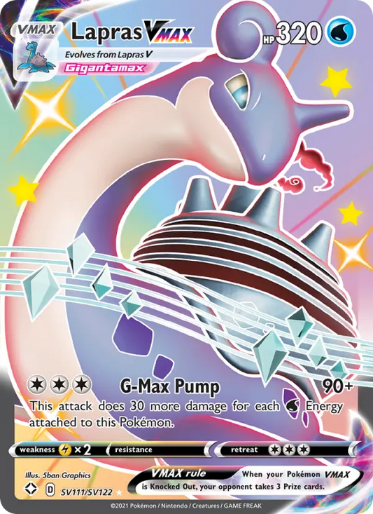 Lapras VMAX SV111 Shining Fates Pokesingles