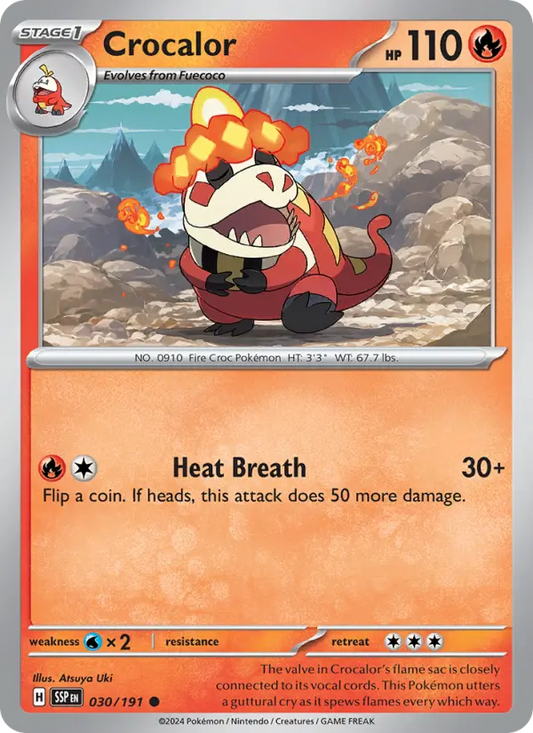 Crocalor 30 Surging Sparks Pokesingles
