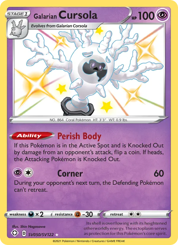 Galarian Cursola SV050 Shining Fates Pokesingles