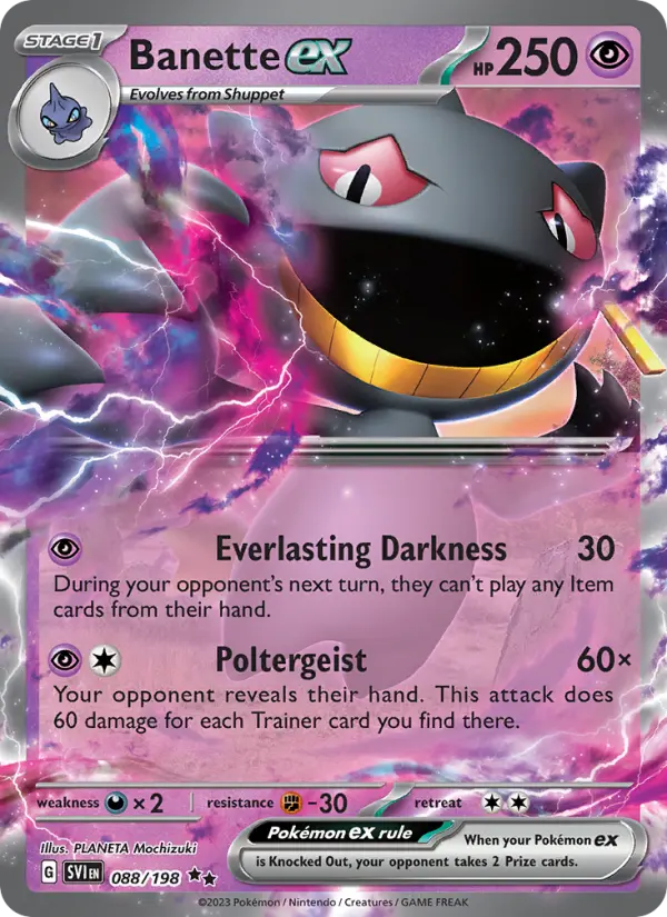 Banette ex 88 Scarlet & Violet Pokesingles