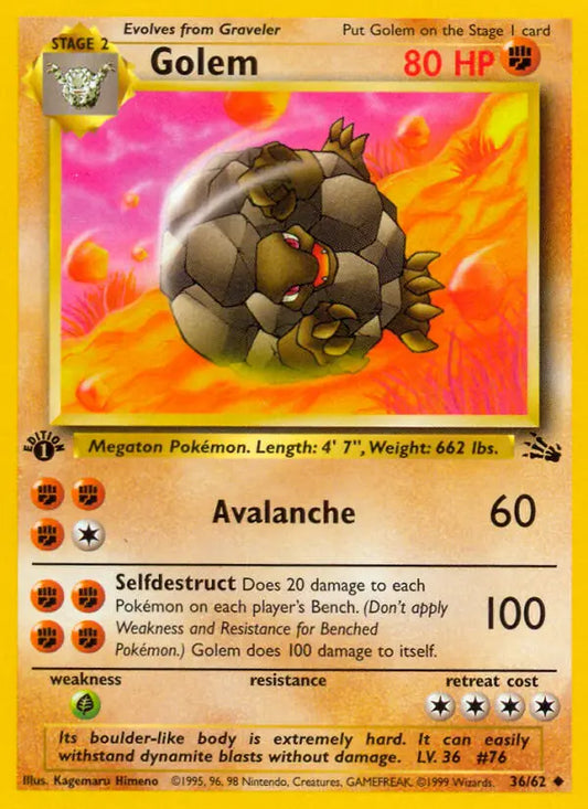 Golem 36 Fossil Pokesingles