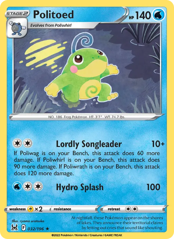 Politoed 32 Lost Origin Pokesingles