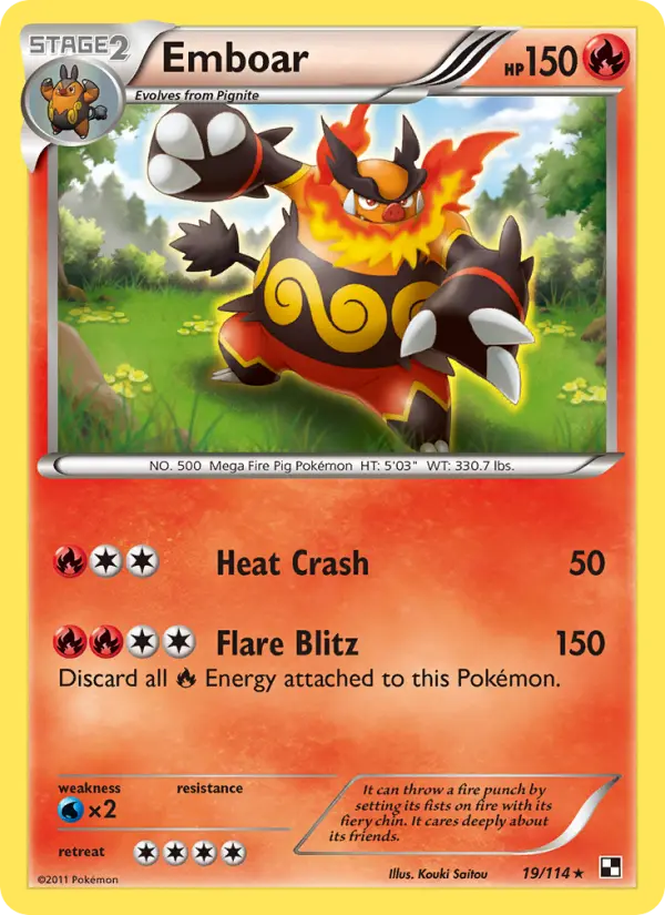 Emboar 19 Black & White Pokesingles
