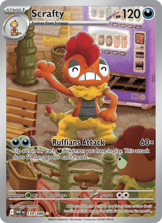 Scrafty 139 White Flare Pokesingles