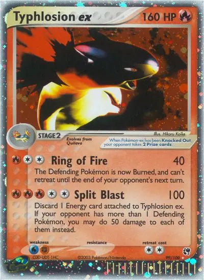 Typhlosion ex 99 Sandstorm Pokesingles