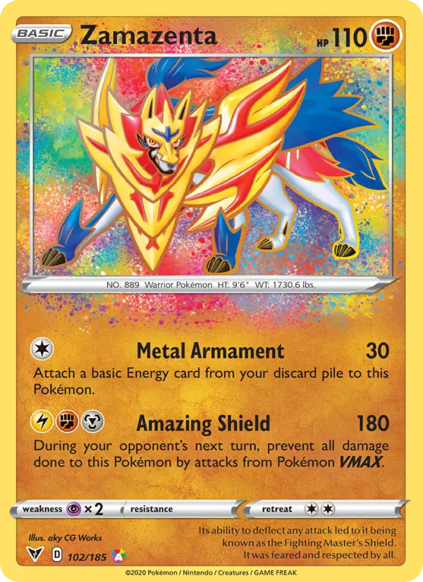 Zamazenta 102 Vivid Voltage Pokesingles