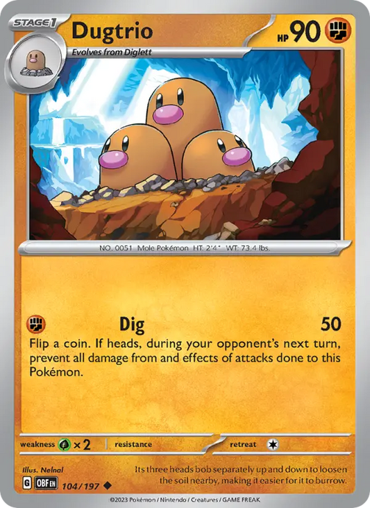 Dugtrio 104 Obsidian Flames Pokesingles