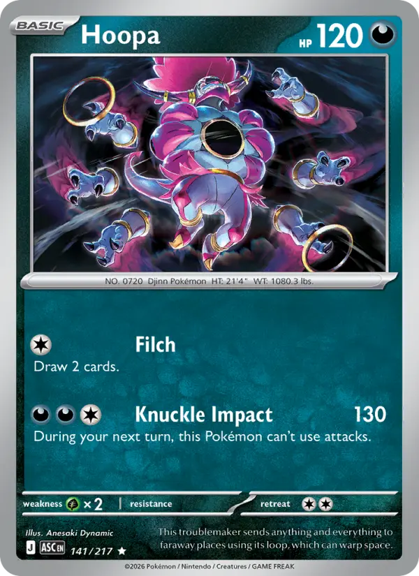 Hoopa 141 Ascended Heroes Pokesingles