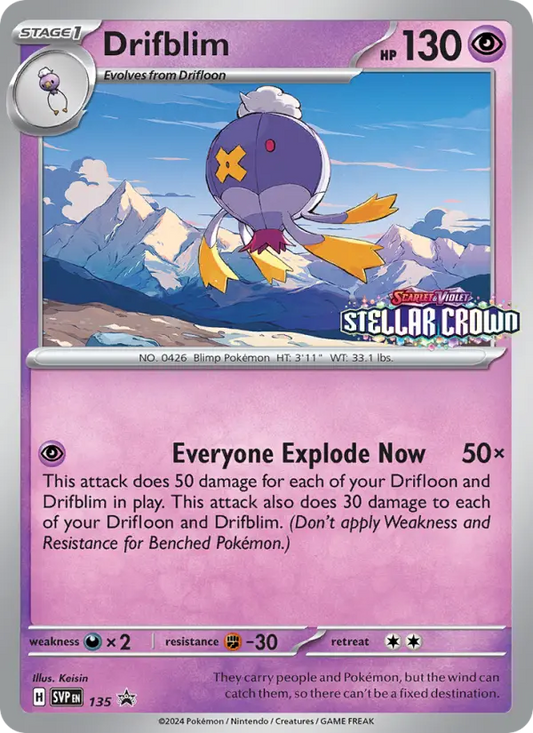 Drifblim 135 SVP Black Star Promos Pokesingles