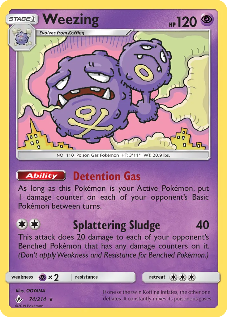 Weezing 74 Unbroken Bonds Pokesingles