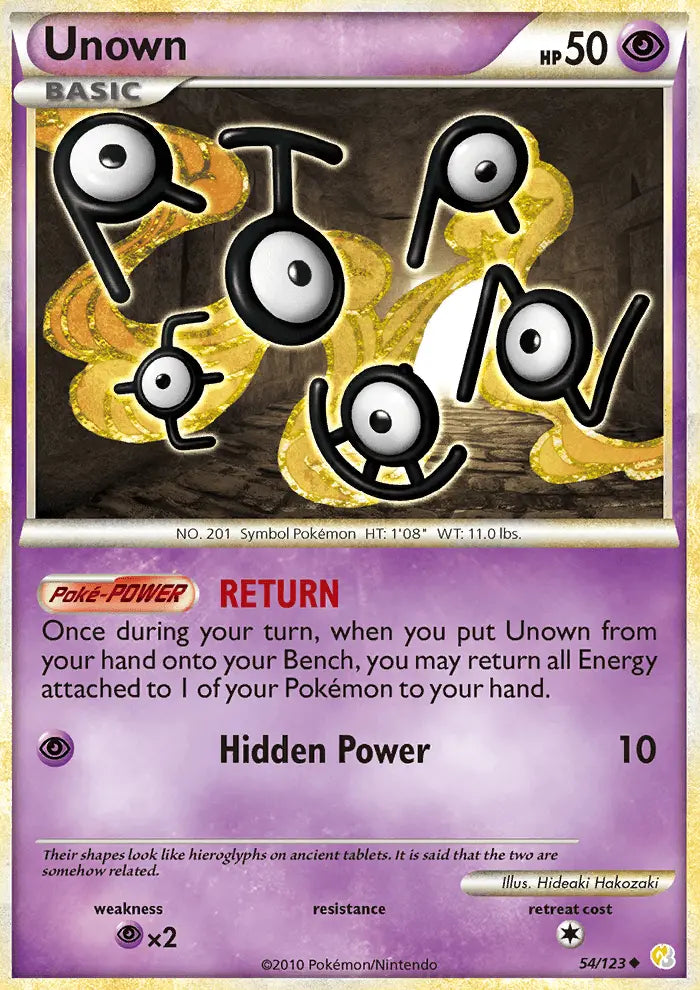 Unown 54 HeartGold SoulSilver Pokesingles