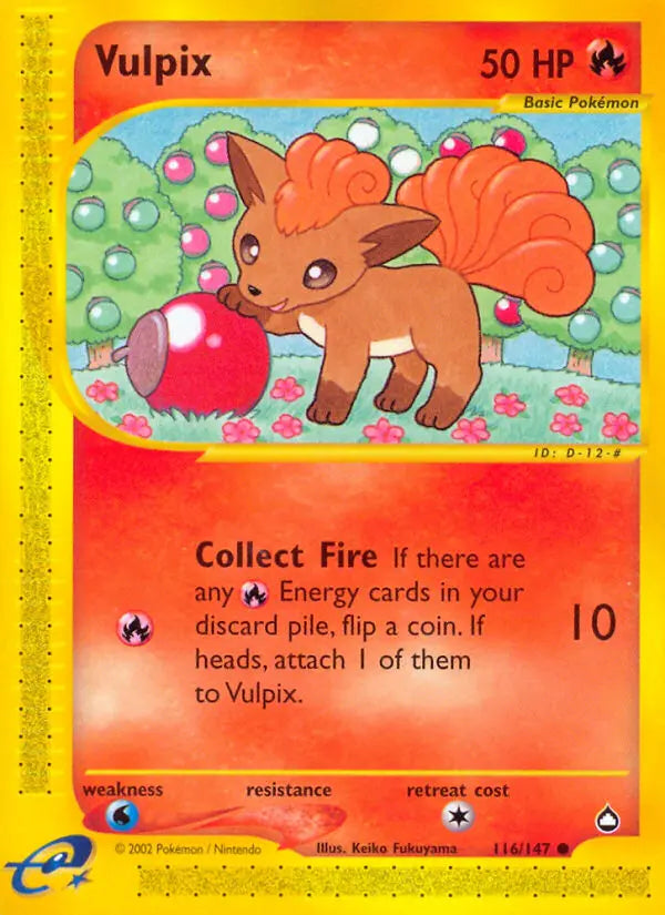 Vulpix 116 Aquapolis Pokesingles