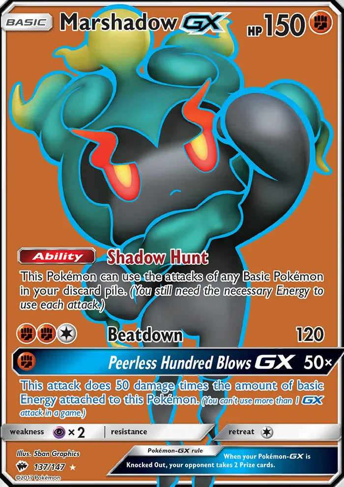 Marshadow GX 137 Burning Shadows Pokesingles