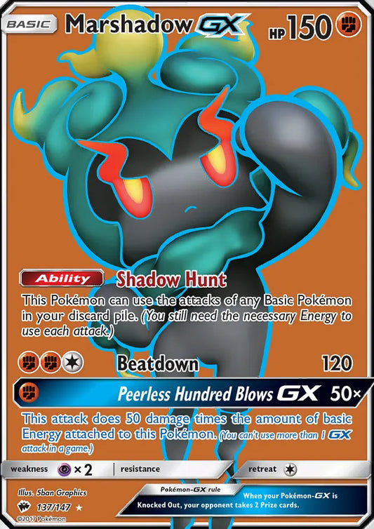 Marshadow GX 137 Burning Shadows Pokesingles