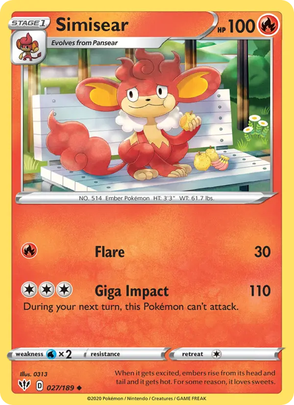 Simisear 27 Darkness Ablaze Pokesingles