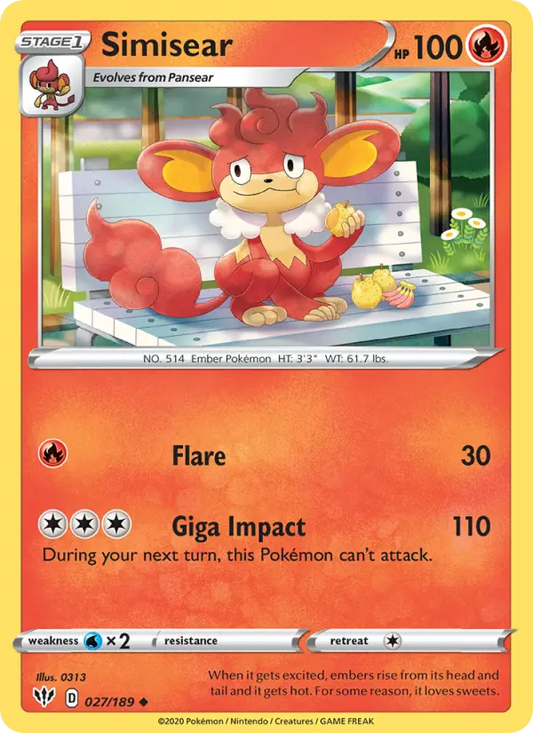Simisear 27 Darkness Ablaze Pokesingles