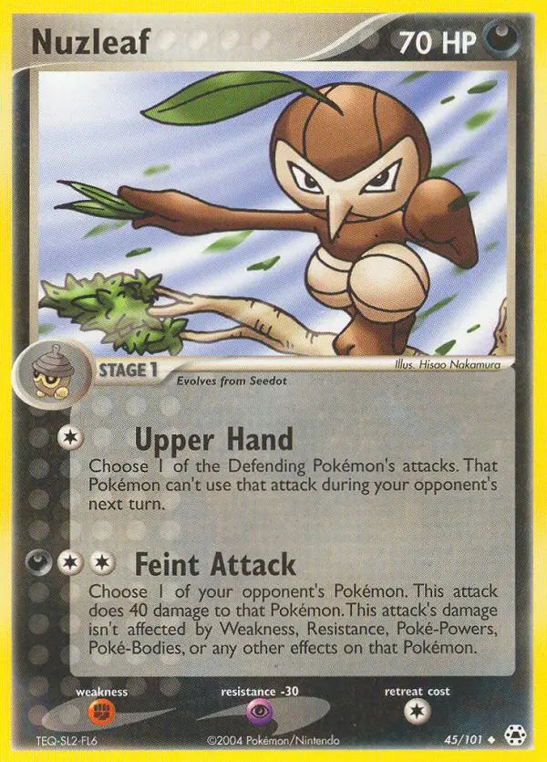 Nuzleaf 45 Hidden Legends Pokesingles